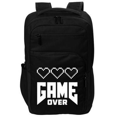 Retro Game Over Out Of Hearts Impact Tech Backpack
