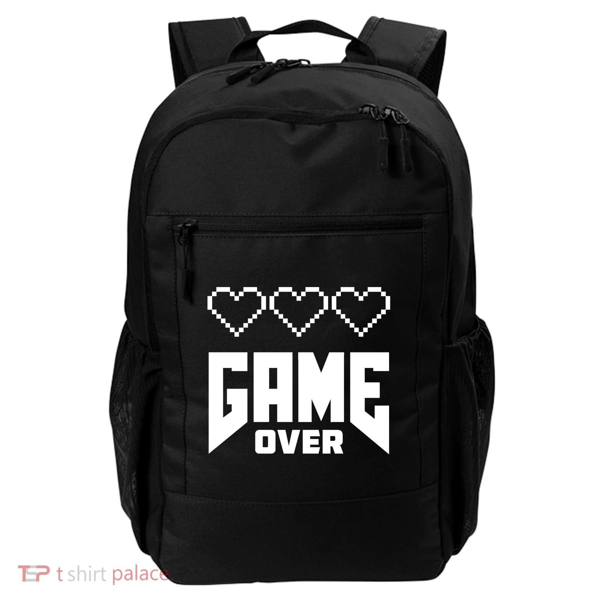 Retro Game Over Out Of Hearts Backpack