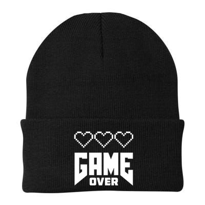 Retro Game Over Out Of Hearts Beanie