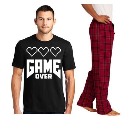 Retro Game Over Out Of Hearts Pajama Set