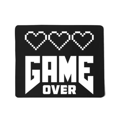 Retro Game Over Out Of Hearts Mousepad