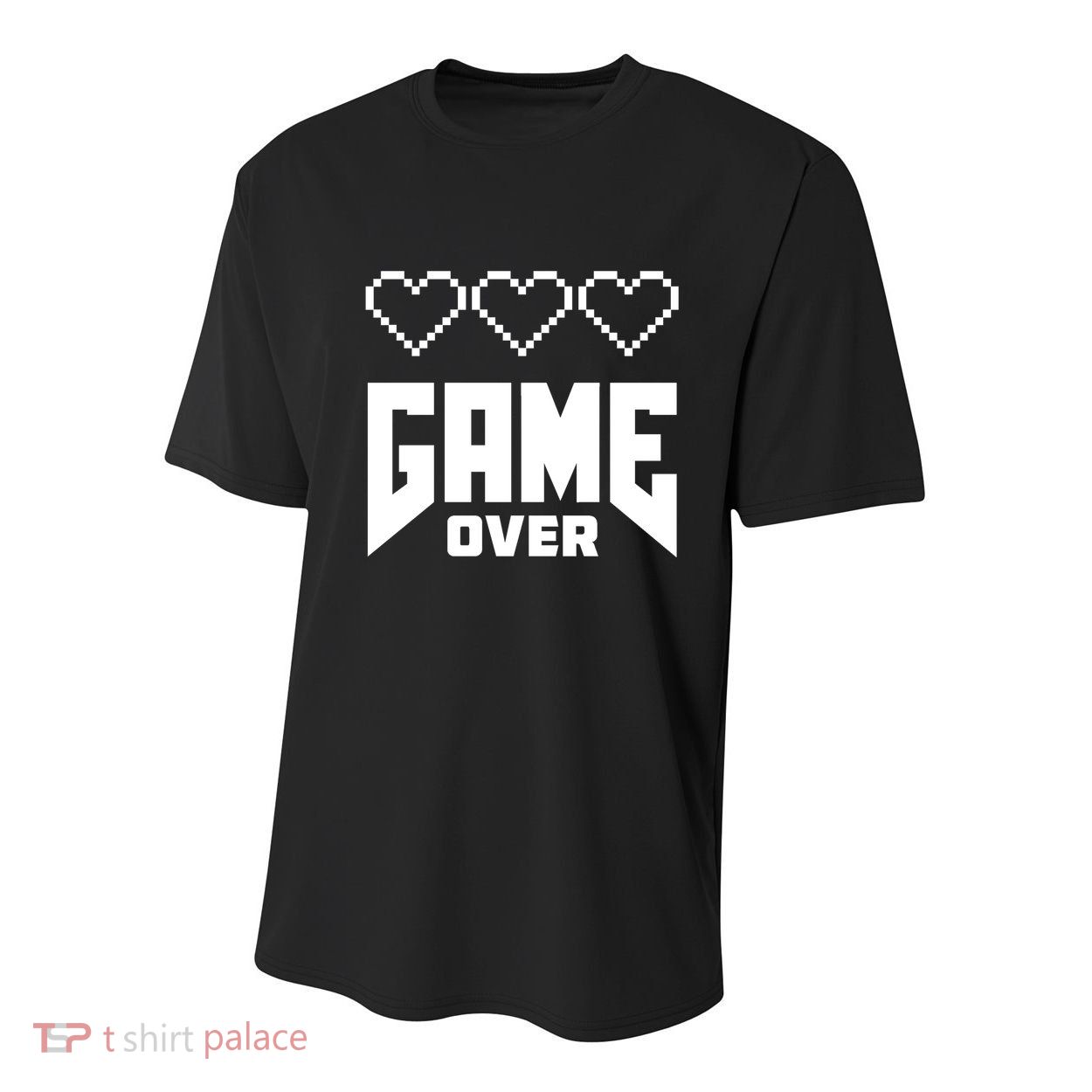 Retro Game Over Out Of Hearts Youth Performance Sprint T-Shirt