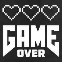 Retro Game Over Out Of Hearts 25L Jumbo Tote