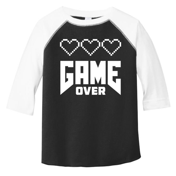 Retro Game Over Out Of Hearts Toddler Fine Jersey T-Shirt