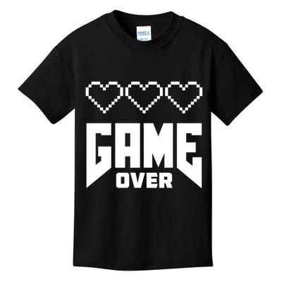 Retro Game Over Out Of Hearts Kids T-Shirt