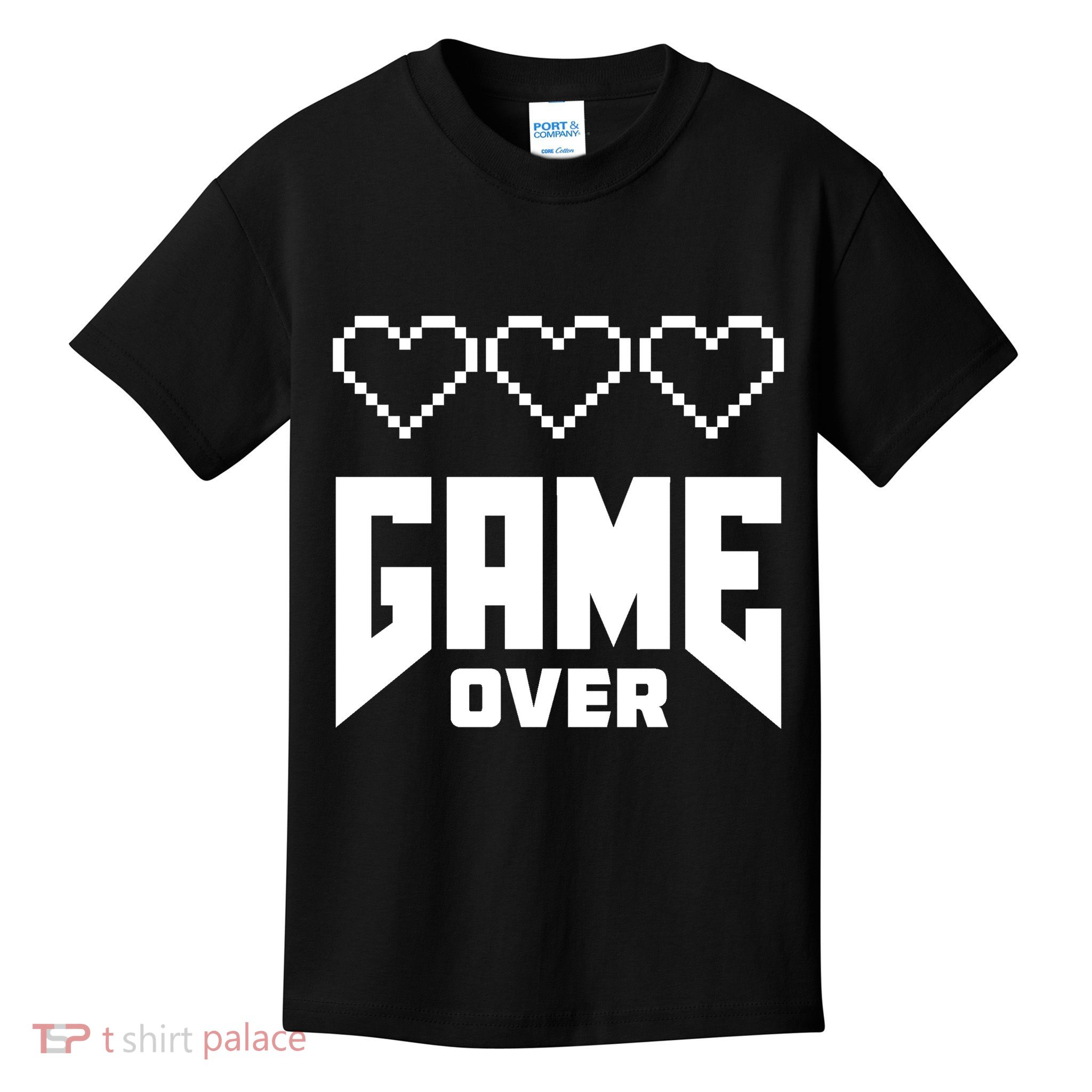 Retro Game Over Out Of Hearts Kids T-Shirt