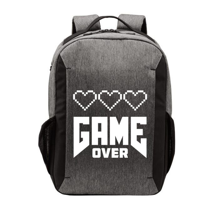 Retro Game Over Out Of Hearts Vector Backpack