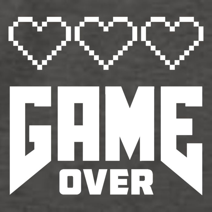 Retro Game Over Out Of Hearts Vector Backpack