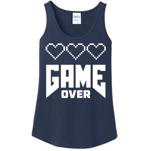 Retro Game Over Out Of Hearts Ladies Essential Tank