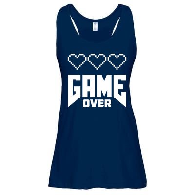 Retro Game Over Out Of Hearts Ladies Essential Flowy Tank