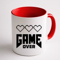 Retro Game Over Out Of Hearts Mug
