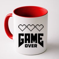 Retro Game Over Out Of Hearts Mug