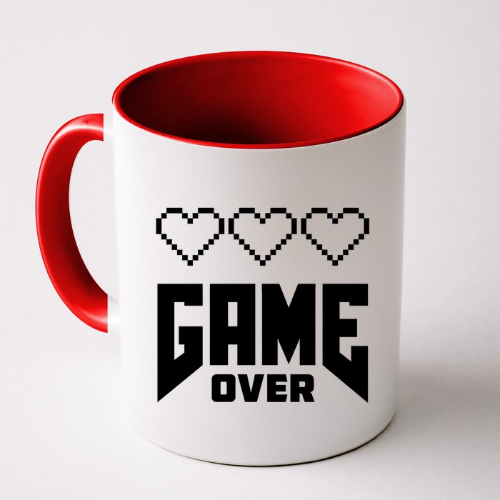 Retro Game Over Out Of Hearts Mug