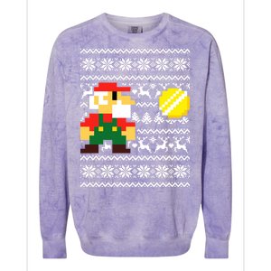 Retro Gamer Gaming Ugly Christmas Colorblast Crewneck Sweatshirt