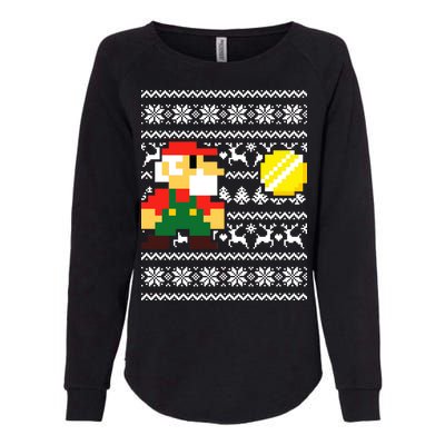 Retro Gamer Gaming Ugly Christmas Womens California Wash Sweatshirt