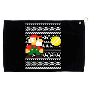 Retro Gamer Gaming Ugly Christmas Grommeted Golf Towel