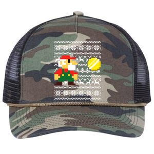 Retro Gamer Gaming Ugly Christmas Retro Rope Trucker Hat Cap