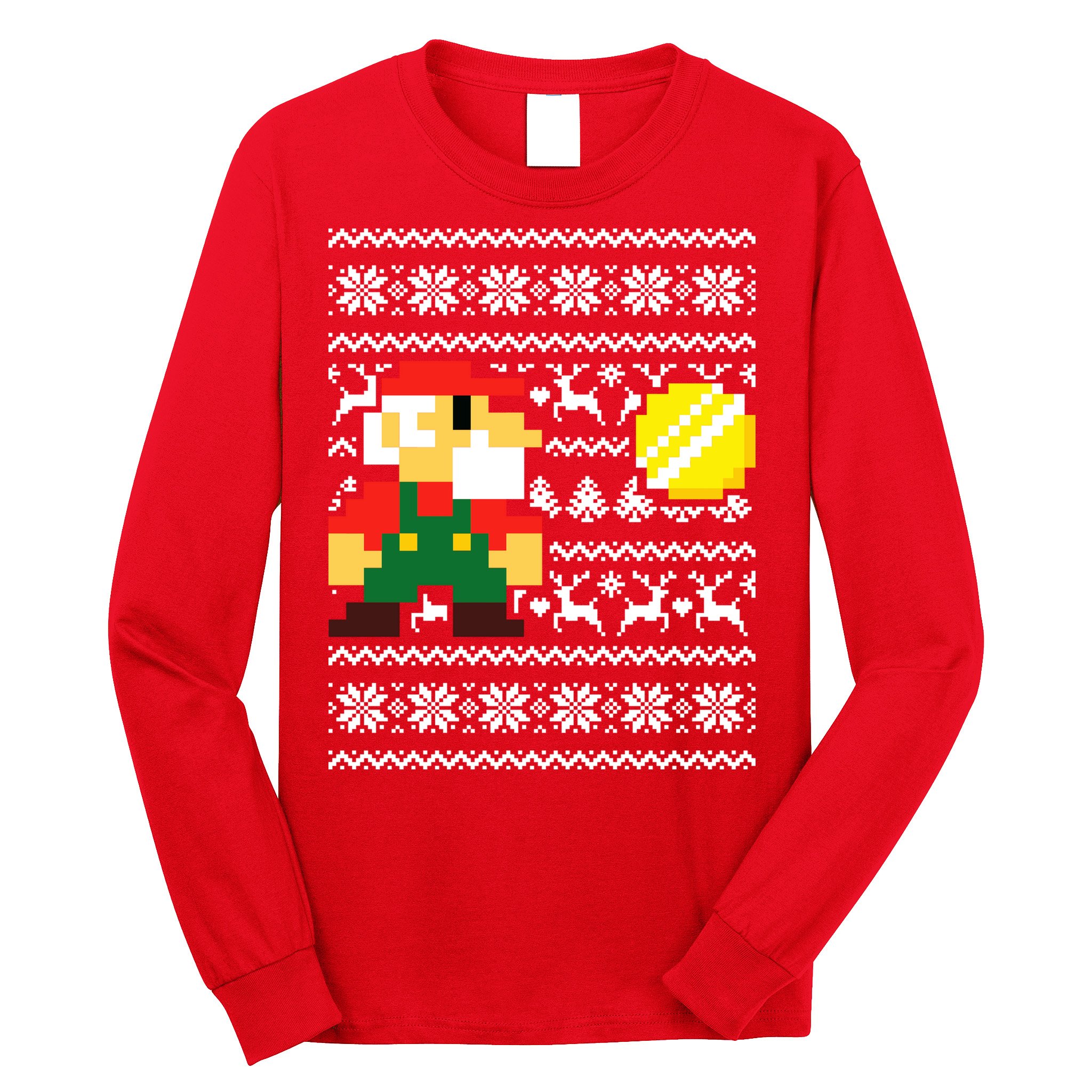 Retro Gamer Gaming Ugly Christmas Long Sleeve Shirt