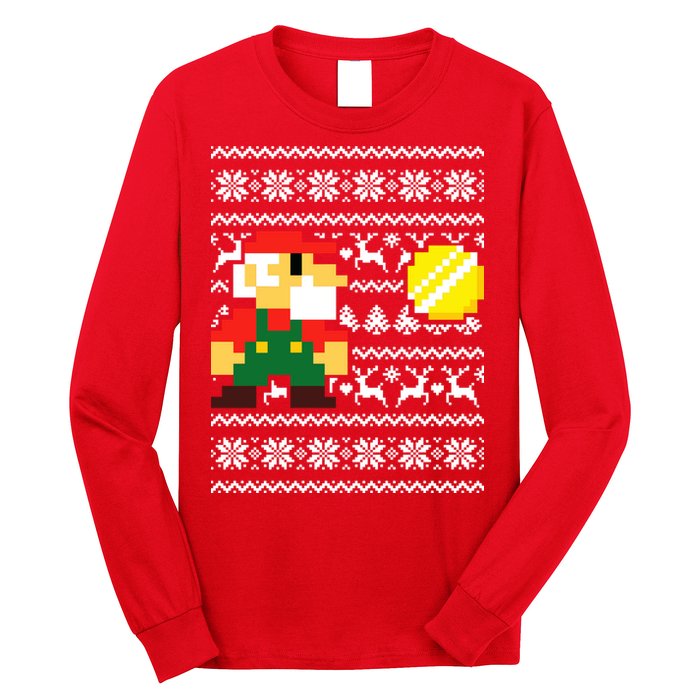 Retro Gamer Gaming Ugly Christmas Long Sleeve Shirt
