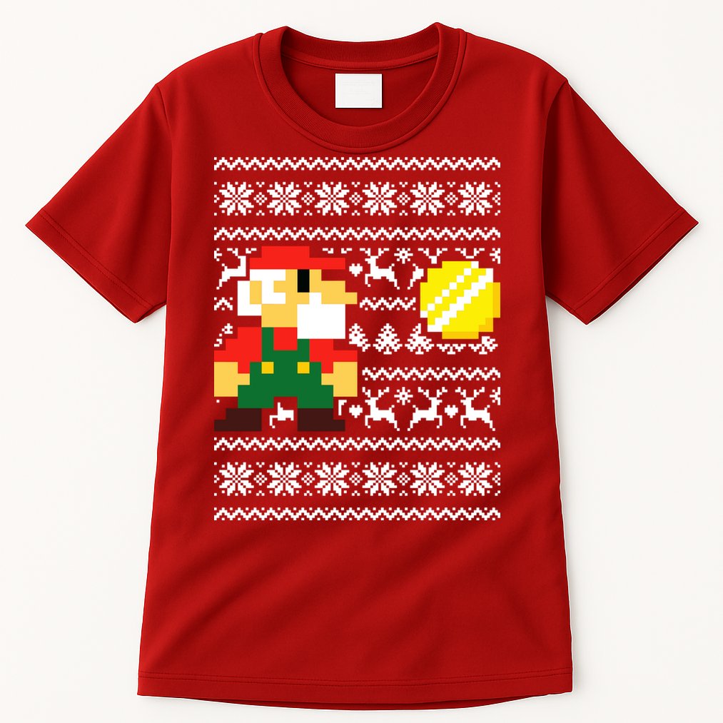 Retro Gamer Gaming Ugly Christmas Tall T-Shirt