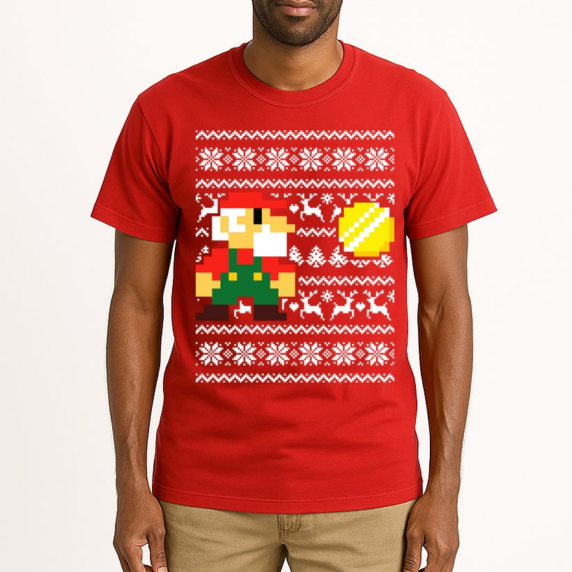 Retro Gamer Gaming Ugly Christmas Tall T-Shirt