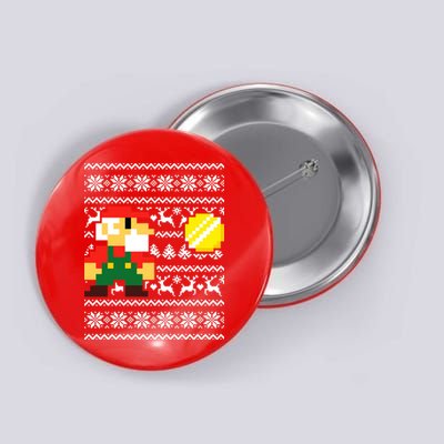 Retro Gamer Gaming Ugly Christmas Button