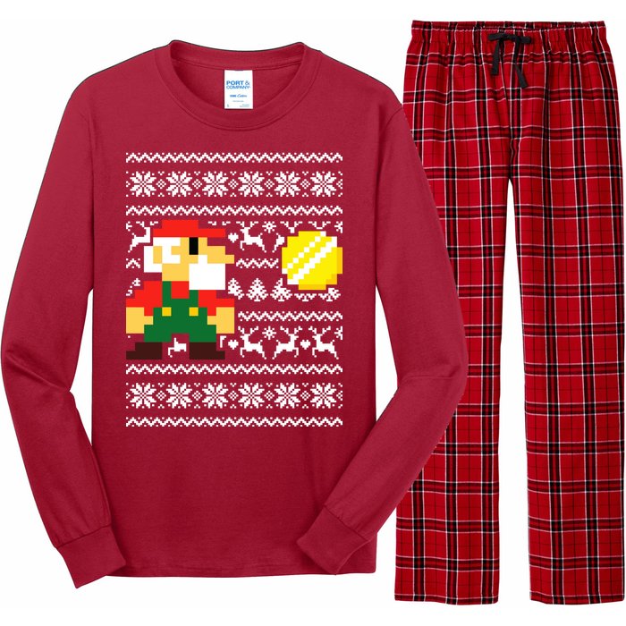 Retro Gamer Gaming Ugly Christmas Long Sleeve Pajama Set