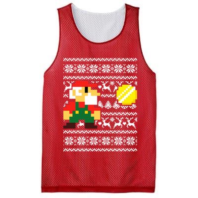 Retro Gamer Gaming Ugly Christmas Mesh Reversible Basketball Jersey Tank