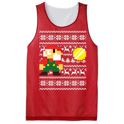 Retro Gamer Gaming Ugly Christmas Mesh Reversible Basketball Jersey Tank