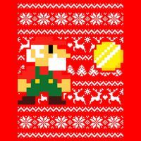Retro Gamer Gaming Ugly Christmas Mesh Reversible Basketball Jersey Tank