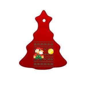 Retro Gamer Gaming Ugly Christmas Ceramic Tree Ornament