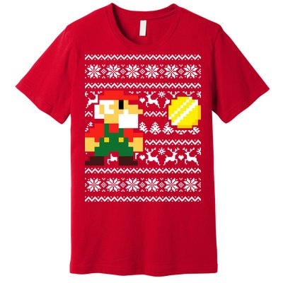 Retro Gamer Gaming Ugly Christmas Premium T-Shirt