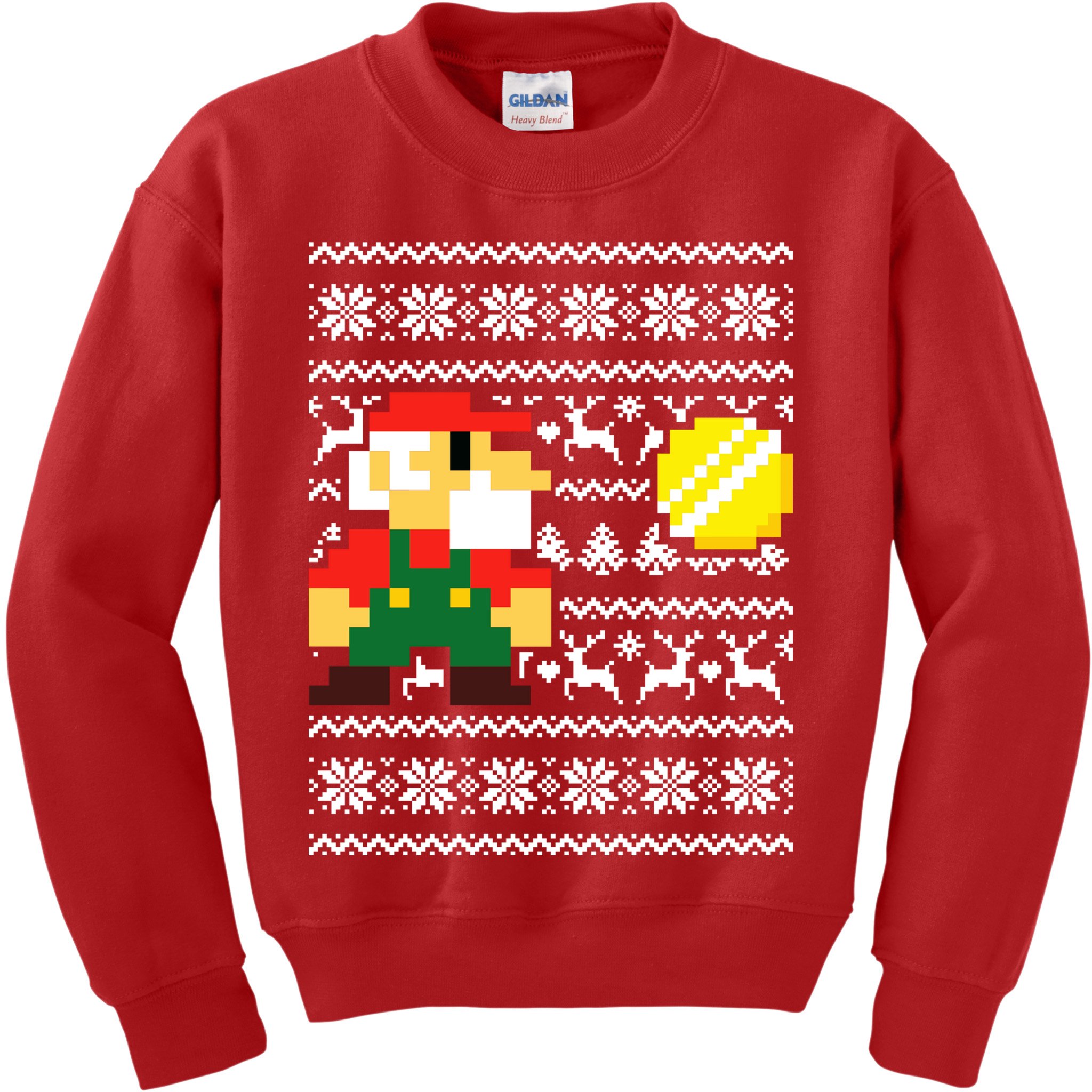 Retro Gamer Gaming Ugly Christmas Kids Sweatshirt