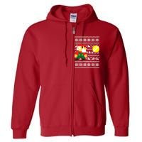 Retro Gamer Gaming Ugly Christmas Full Zip Hoodie