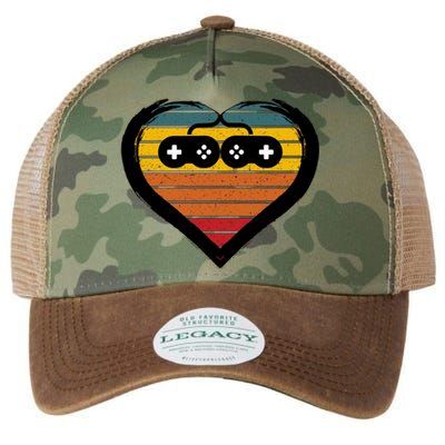 Retro Gamer Heart Legacy Tie Dye Trucker Hat