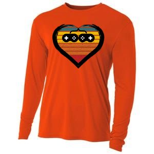 Retro Gamer Heart Cooling Performance Long Sleeve Crew