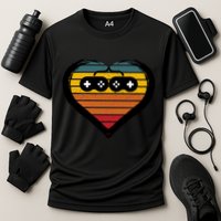 Retro Gamer Heart Cooling Performance Crew T-Shirt