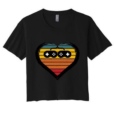 Retro Gamer Heart Crop Top