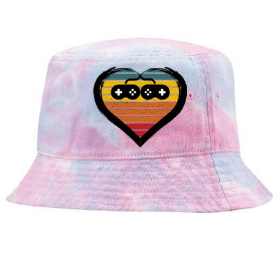 Retro Gamer Heart Tie-Dyed Bucket Hat