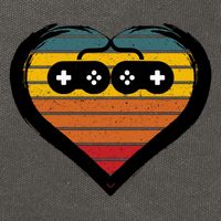 Retro Gamer Heart Cotton Canvas Backpack
