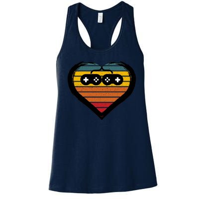 Retro Gamer Heart Women's Racerback Tank