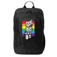 Retro Gay Pride Ally Support Kitten City Backpack