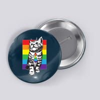 Retro Gay Pride Ally Support Kitten Button