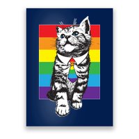 Retro Gay Pride Ally Support Kitten Poster
