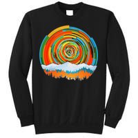 Retro Geometric Sunrise Sweatshirt