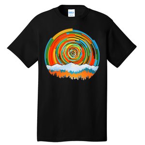 Retro Geometric Sunrise Tall T-Shirt