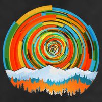 Retro Geometric Sunrise Beanie