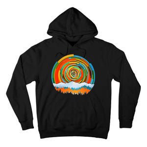 Retro Geometric Sunrise Tall Hoodie