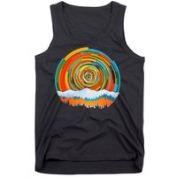 Retro Geometric Sunrise Tank Top