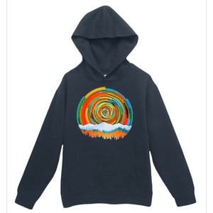 Retro Geometric Sunrise Urban Pullover Hoodie